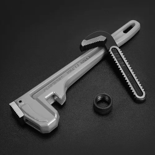 Miniatura 7 de DURATECH Juego de llaves de tubo recto de aluminio resistente de 3 piezas, 10 pulgadas, 14 pulgadas, 18 pulgadas, juego de llaves de fontanería