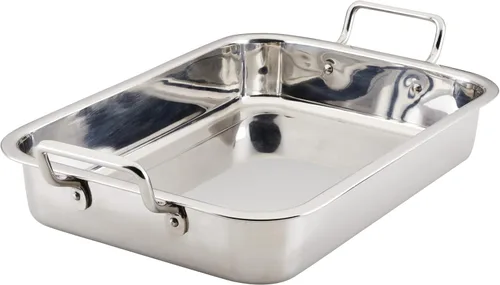 Miniatura 11 de Farberware Classic Traditions - Asador/sartén para asar de acero inoxidable con estante, 17" x 12.25