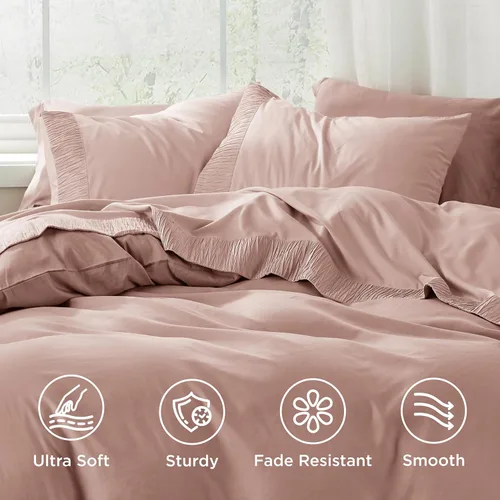 Miniatura 3 de Bedsure Juego de sábanas de tamaño King, 4 piezas, sábanas suaves, transpirables y refrescantes, lujo de hotel, ropa de cama de microfibra de 20
