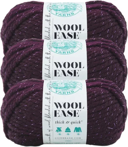 Miniatura 19 de Lion Brand Yarn - Ovillo de lana Wool-Ease Thick & Quick color fuerza aérea