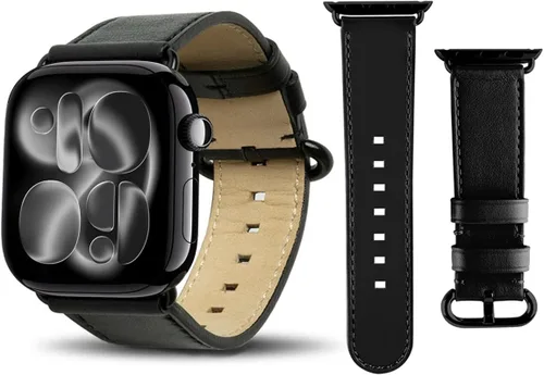 Miniatura 9 de Alto Correa de cuero compatible con Apple Watch Band de 1.496 pulgadas, 1.614 pulgadas, 1.575 pulgadas, correa de repuesto clásica hecha a mano