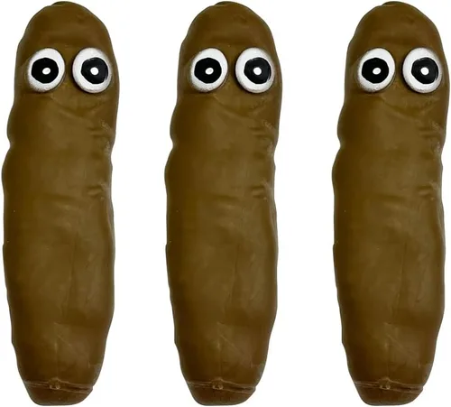 Paquete de 3 Juguetes Novedosos Divertidos Elásticos Sensoriales para Aliviar el Estrés con Forma de Caca, Broma Engañosa Fidget para Ansiedad,