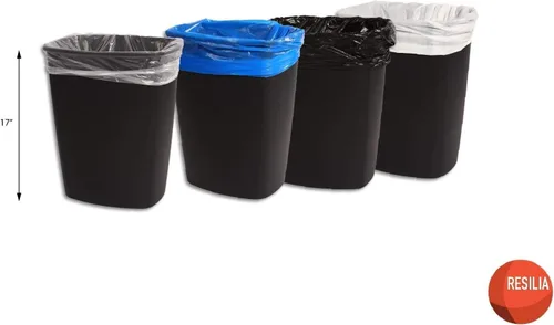 Miniatura 4 de RESILIA Bolsas de basura altas de 15 galones, 20 bolsas de reciclaje transparentes, 1 mil, 0.001 pulgadas de grosor, 24 x 33 pulgadas