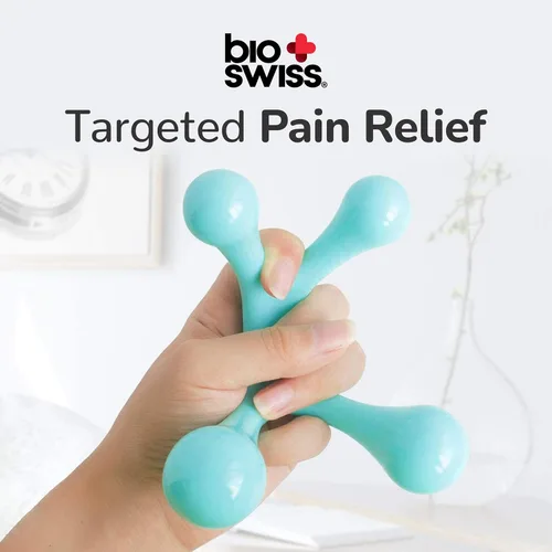 Miniatura 3 de BioSwiss Masajeador Manual de Cuerpo Completo Portátil, Herramienta de Masaje de 4 Patas de Punto de Presión para Espalda, Cuello y Hombro