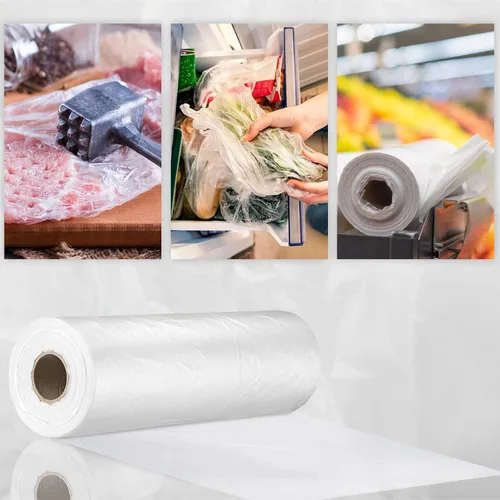 Miniatura 2 de Bolsas de almacenamiento de alimentos de 12 x 16 pulgadas, bolsa de plástico transparente, bolsas de plástico desechables para alimentos y verduras