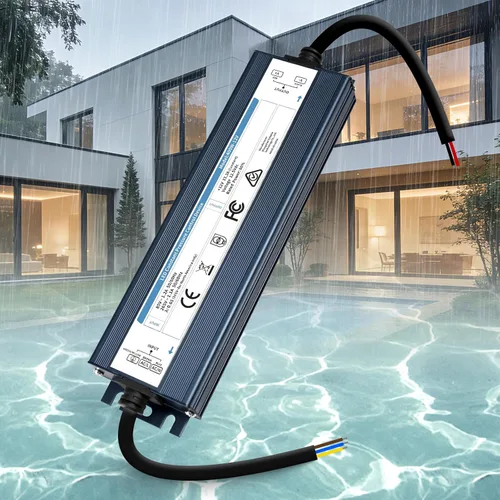 Miniatura 18 de Transformador LED de 12 V 60 W impermeable IP67, controlador LED ultra delgado de 110 V CA a 12 V CC 5 A 60 vatios convertidor de bajo voltaje LED