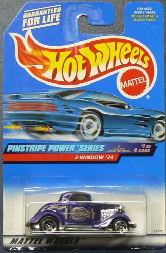 Miniatura 2 de Hot Wheels, 3 ventanas '34, Pinstripe Power Series 1 de 4, #953