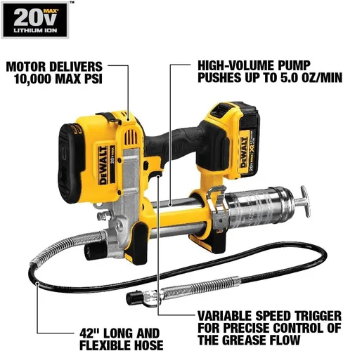 Miniatura 2 de DEWALT - Pistola de engrasar inalámbrica, 20 V máximo