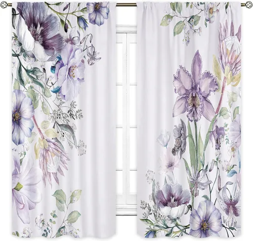Miniatura 7 de Cortinas rústicas de cocina con girasoles de 27.5 pulgadas de ancho x 39 pulgadas de alto, bolsillo para cortinero, diseño de flores de búfalo
