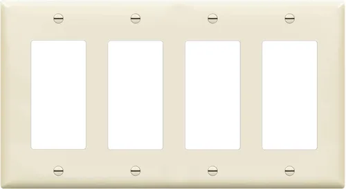 Miniatura 18 de ENERLITES Placa de pared decorativa para interruptor de luz o tomacorriente, tamaño 4-Gang 4.50" x 8.19", policarbonato termoplástico irrompible