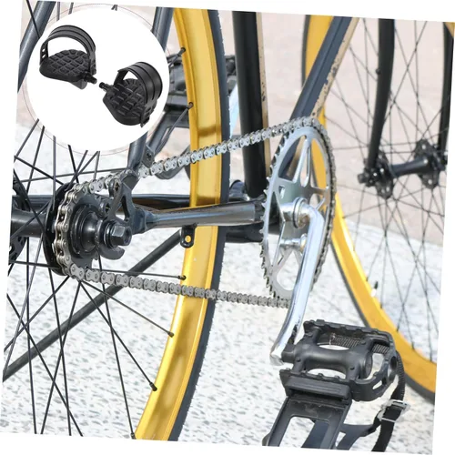 Miniatura 5 de Kisangel 1 par de pedales giratorios planos de bicicleta reclinados Pedal de plataforma de bicicleta Pedales eléctricos Pedal de bicicleta con clip