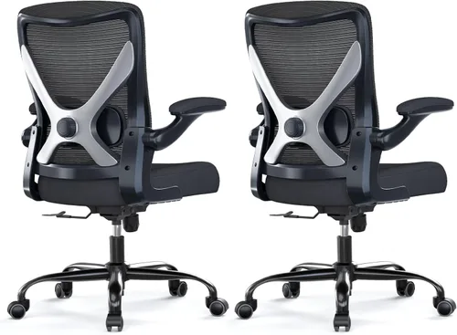 Miniatura 14 de Silla de oficina Silla de escritorio ergonómica cómoda: Silla de computadora de malla de 330 libras, sillas ergonómicas para juegos con ruedas, Gris
