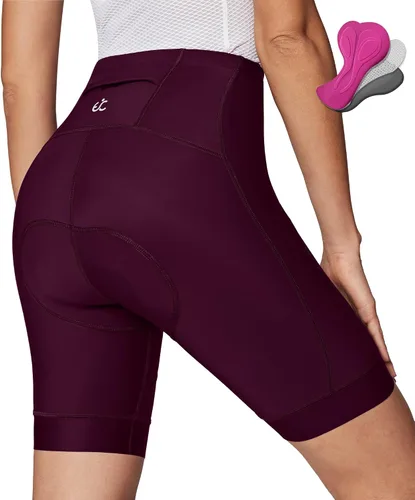 Pantalones cortos de ciclismo acolchados para mujer con acolchado 4D, pantalones cortos de ciclismo para ciclistas de larga distancia con acolchado,