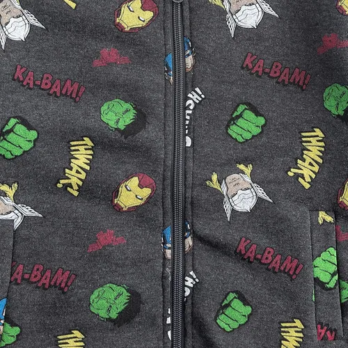 Miniatura 3 de Marvel Avengers Iron Man, Hulk and Captain America - Paquete de 2 sudaderas con capucha para niños pequeños y niños pequeños