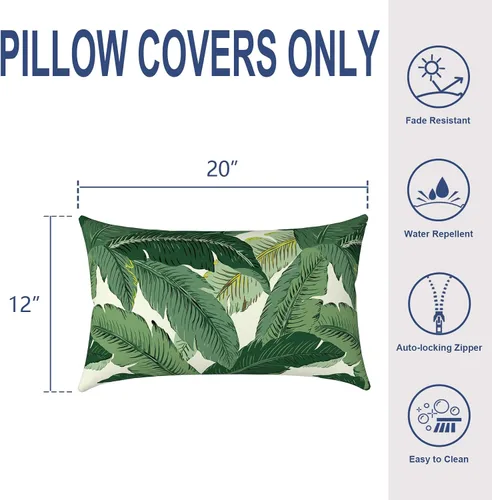 Miniatura 618 de Juego de 2 almohadas para exteriores de 16 x 16 pulgadas, repelentes al agua con interiores, para muebles de patio, hogar, jardín, geometría bohemia