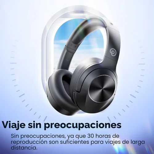 Miniatura 8 de Auriculares híbridos con cancelación activa de ruido de nivel profesional mejorados con sonido HD, auriculares inalámbricos Bluetooth sobre