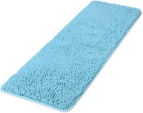 Miniatura 242 de Yeaban Alfombra de pasillo de baño de 24 x 72 pulgadas, antideslizante, alfombra de baño larga de felpilla gruesa, absorbente y lavable, alfombra