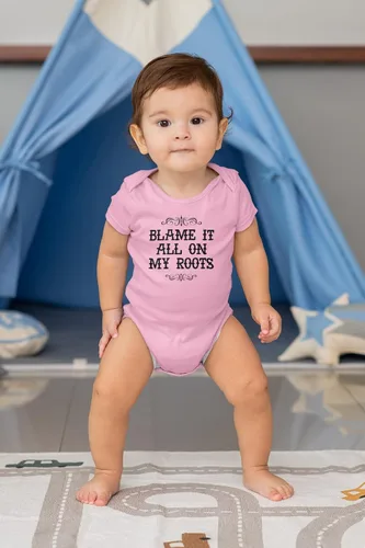 Miniatura 9 de Pop Threads Blame It All On My Roots Country Music Cute Funny Western Baby Toddler Kids Girl Boy T-Shirt