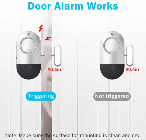 Miniatura 3 de Alarma de ventana de puerta, alarmas de ventana de 120 dB para seguridad del hogar, timbre de puerta para tienda de hogar