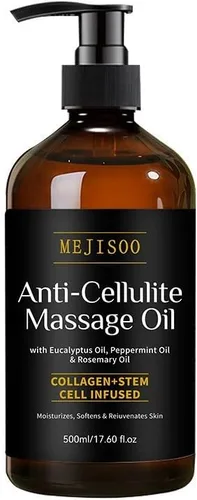 Aceite de masaje anticelulítico, removedor de celulitis para piernas y aceite corporal reafirmante, con ingredientes a base de plantas y fragancia