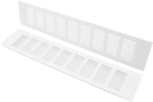 Miniatura 21 de 2 fundas para ventilación de aire, rejilla de ventilación de aleación de aluminio blanca rectangular, cubierta de rejilla de metal para armario