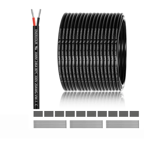 Miniatura 14 de Cable eléctrico de calibre 12 y 2 conductores de 25 pies, cable de 12 AWG UL 2464 de 2 hilos de cobre estañado trenzado en PVC de calibre 12/2