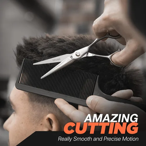 Miniatura 7 de Sirabe - Tijeras profesionales de alta gama de 16 cm para corte de pelo, con cuchillas ultra afiladas para un corte preciso - Tijeras de barbero
