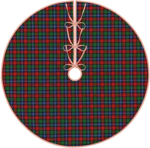 Miniatura 11 de Falda de árbol de Navidad de 30 pulgadas, falda de árbol de Navidad de lino de tartán de Clan Knox para decoración de árbol de Navidad, decoración