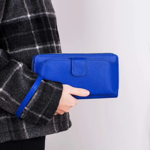 Miniatura 6 de Cartera de pulsera para mujer con soporte para teléfono celular con cremallera alrededor del bolso