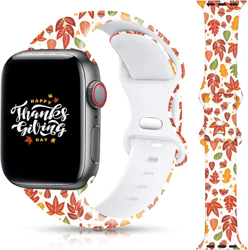 Miniatura 20 de Correa de reloj de Navidad para Halloween compatible con Apple Watch Band de 1.496 in, 1.575 in, 1.614 in, 1.654 in, 1.732 in, 1.772 in, iWatch