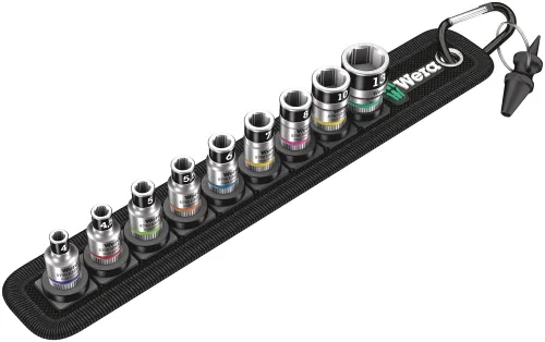 Wera Belt 1 Zyklop 1/4" Juego de llaves de tubo con función de retención métrica 05003880001