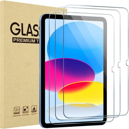 ProCase Paquete de 3 protectores de pantalla para iPad A16 2025 de 11ª/10ª generación 2022 (11 pulgadas/10.9), protector de película de vidrio