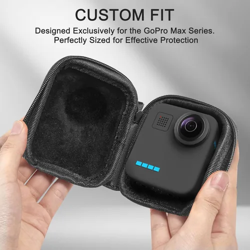 Miniatura 8 de FiTSTILL Mini estuche de almacenamiento de PU para Go Pro Max 2019/Go Pro Max 2025, funda protectora de viaje rígida Kit de accesorios