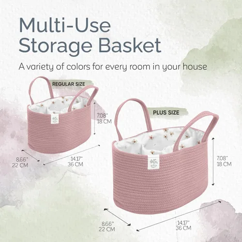 Miniatura 5 de KiddyCare Caddy Organizador de Pañales Cambiador Cesta (Rosa)
