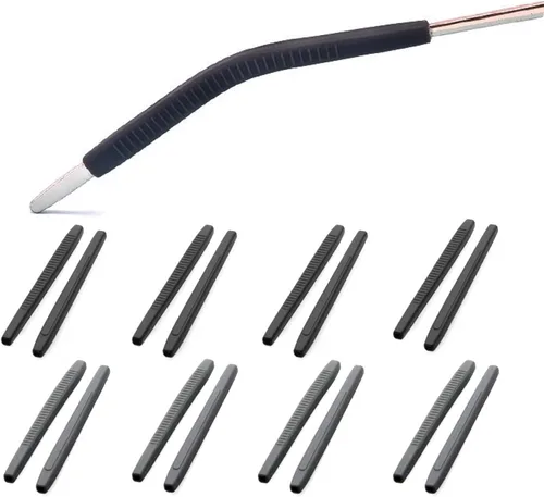 Miniatura 10 de OPUGIT Cojines para los oídos para lentes con punta final, ganchos antideslizantes de silicona para los oídos, tubo de manga, puntas de sien, 8