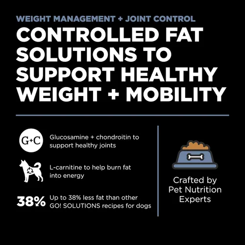 Miniatura 2 de Go! Solutions Weight Management + Joint Care - Alimento seco para perros sin granos de pollo, croquetas prémium para adultos y personas mayores