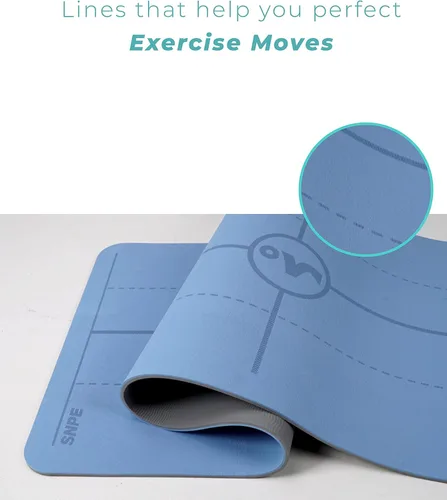 Miniatura 4 de Alfombrilla de equilibrio – Alfombrilla antideslizante con líneas de alineación para ejercicios de postura, yoga, pilates, entrenamiento en casa