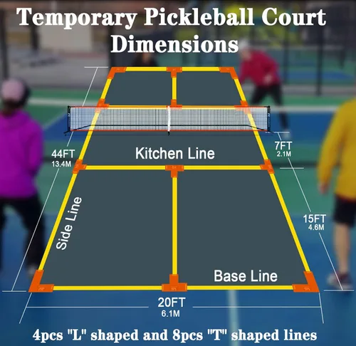 Miniatura 5 de Hoverphenix Portable Pickleball Net Set, 22FT Regulation Size Pickle Ball Net with Paddle Set of 4, Pickleballs and Carry Bag, Easy Setup for Indoor
