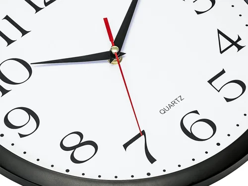 Miniatura 2 de Bernhard Products - Reloj de cuarzo de pared negro, silencioso, sin tictac, redondo, 12 pulgadas, a pilas y fácil de leer, para hogar, oficina