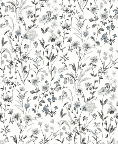 Miniatura 2 de NextWall Papel tapiz autoadhesivo de flores silvestres (multicolor)