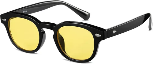 Gtand Gafas de sol unisex estilo redondo retro para hombres y mujeres gafas de sol circulares a la moda 1811in