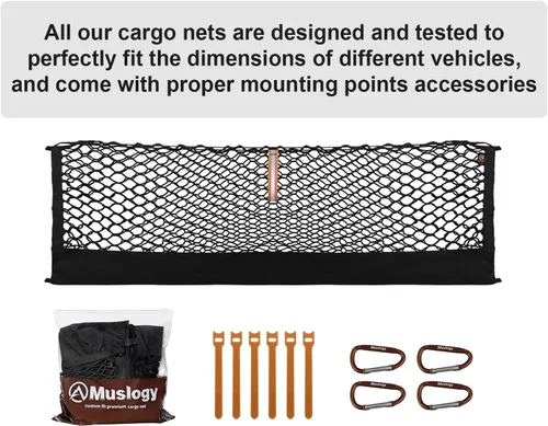 Miniatura 8 de Muslogy para Maverick - Accesorios de Red de Malla de Carga Extensible, Organizador de Maletero, Red de Malla Elástica para Cama de Carga