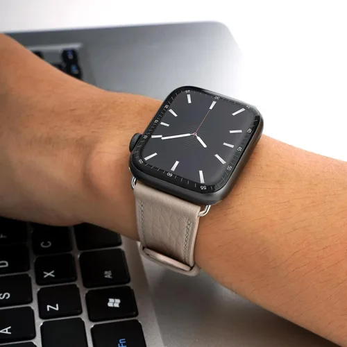 Miniatura 6 de Correa italiana de cuero genuino compatible con Apple Watch Series 987654321SE de 1.772 in, 1.732 in, 1.654 in, 1.614 in, 1.575 in, 1.496 in