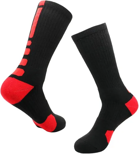 Miniatura 3 de 5 pares de calcetines deportivos deportivos para hombre calcetines de compresión largos acolchados de baloncesto de élite talla 65-115