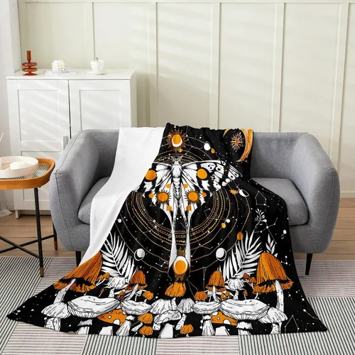 Miniatura 19 de Erosebridal Manta de murciélago de Halloween de 30 x 40 pulgadas, para todas las estaciones, con estrellas y galaxias, para niños, decoraciones