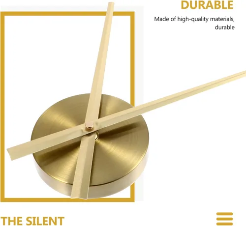 Miniatura 6 de DOITOOL DIY reloj de eje largo dorado grande de montaje en pared reloj movimiento silencioso reloj de cuarzo silencioso reloj de pared para oficina