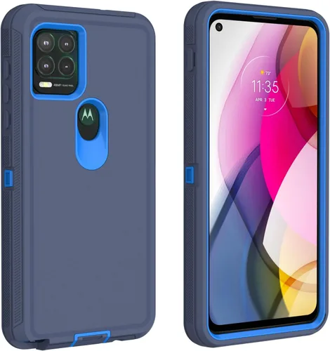 Miniatura 10 de Funda protectora resistente para Motorola Moto G Stylus 2021, a prueba de golpes, a prueba de polvo, 3 en 1, para Moto G Stylus 5G 2021 (negro)