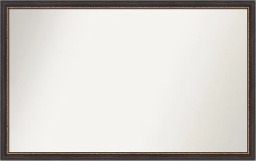 Miniatura 135 de Amanti Art Espejo de baño negro para sobre el fregadero, 23 x 23 pulgadas, espejo cuadrado negro Ashton, marco de madera tradicional mediano, se