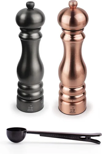 Miniatura 13 de Peugeot Paris u'Select - Juego de molinillo de sal y pimienta manual de 6 ajustes con cuchara de especias de acero inoxidable negro, fabricado