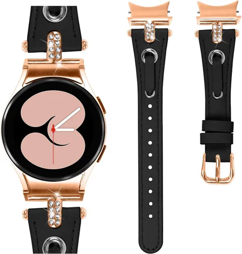 Miniatura 10 de DEALELE Correas compatibles con Samsung Galaxy Watch 6/6 Classic / 5/5 Pro / 4/4 Classic/Galaxy 3 1.614 in / Active 2, correa de repuesto de cuero